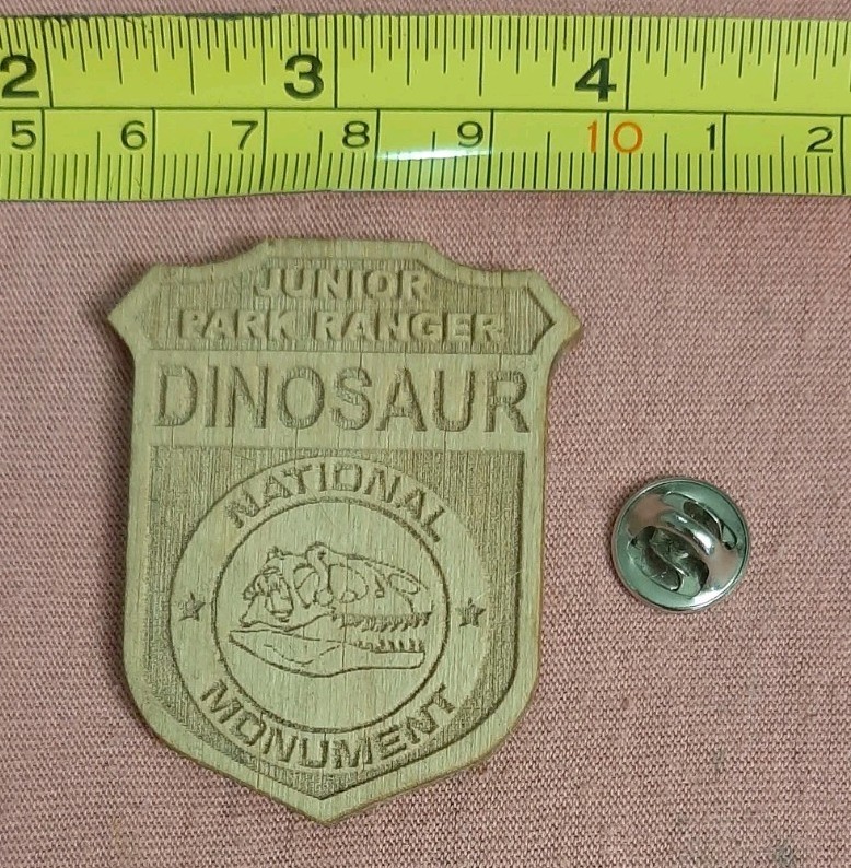 Dinosaur National Monument Wooden Junior Ranger Badge Pin