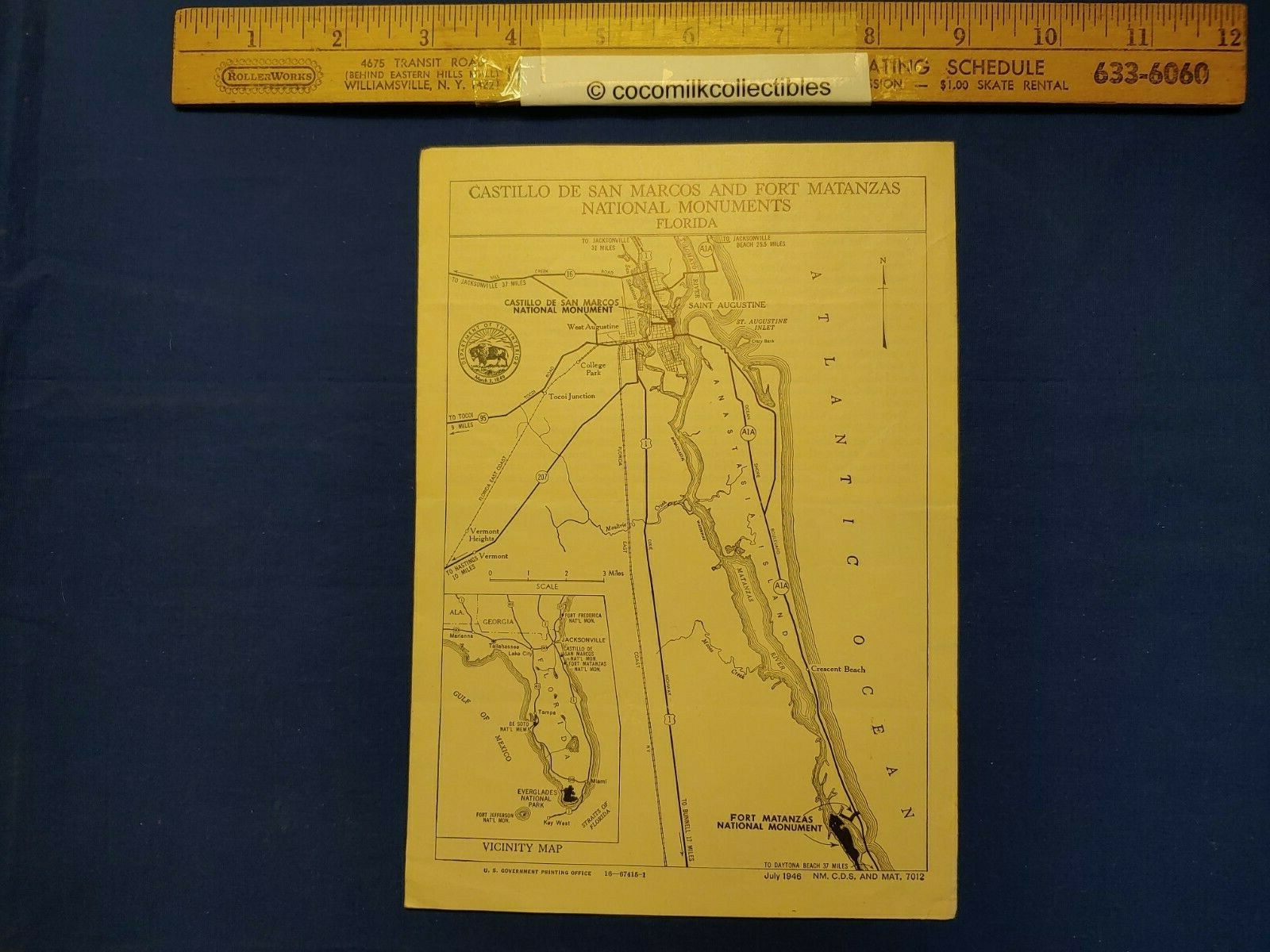 1952 Castillo de San Marcos National Monument Fl Brochure National Park Service