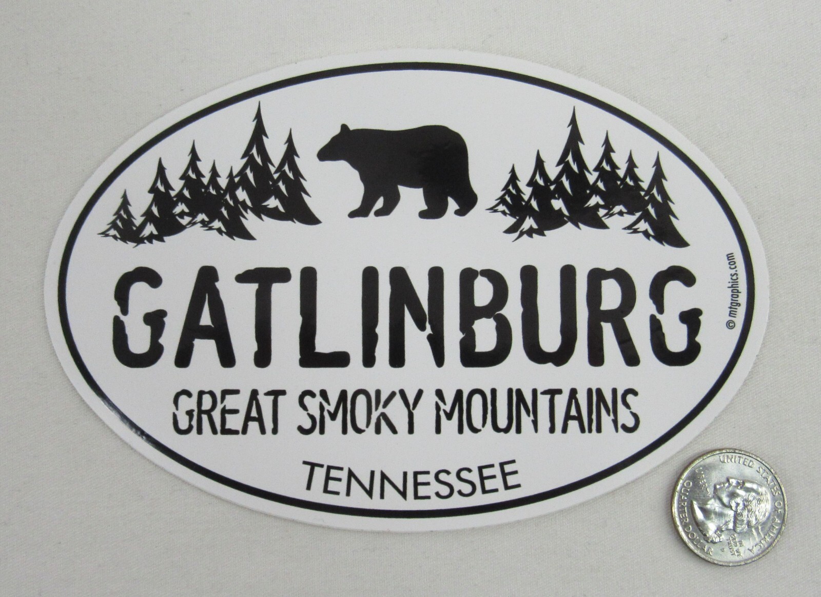 Gatlinburg Tennessee Sticker Peel & Stick Great Smoky Mountains Black Bear