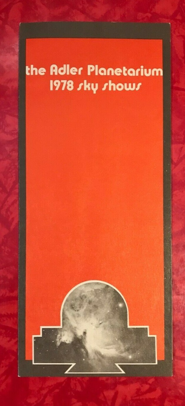 ADLER PLANETARIUM – CHICAGO 6-PAGE SKY SHOWS BROCHURE & MAP 1978