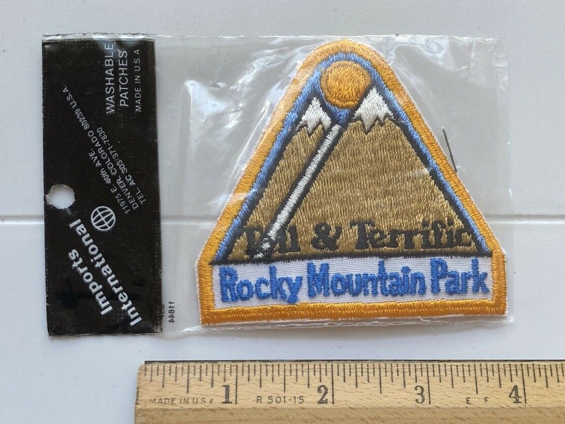 NIP Tall & Terrific Rocky Mountain Park Colorado Rockies Embroidered Patch Badge