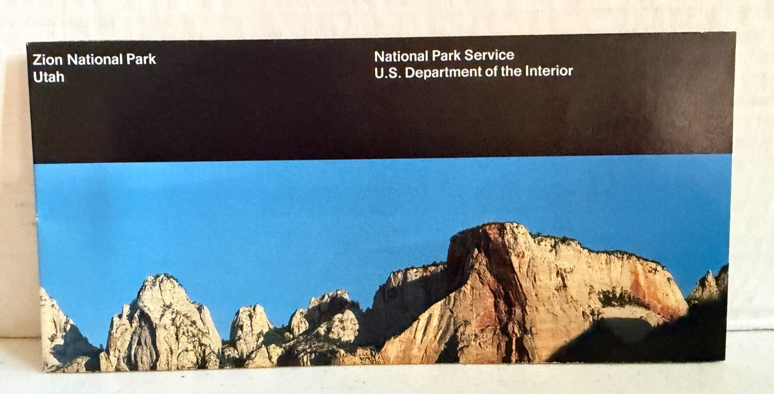 Vintage Zion National Park Official Map and Guide US Dept of Interior!
