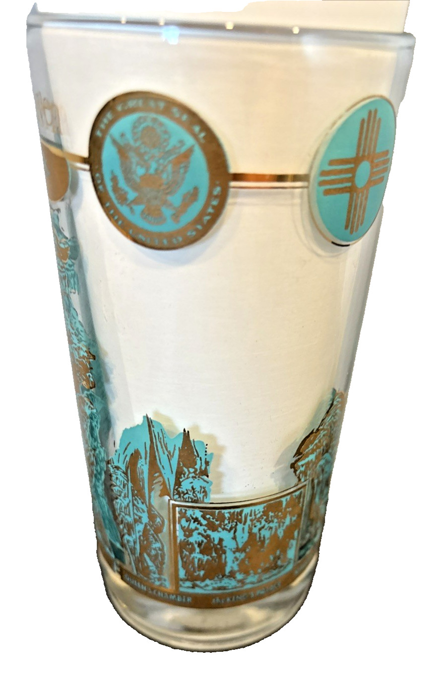 10 Carlsbad Caverns National Park Real Photo Postcards Vntg. Glass Drink Tumbler