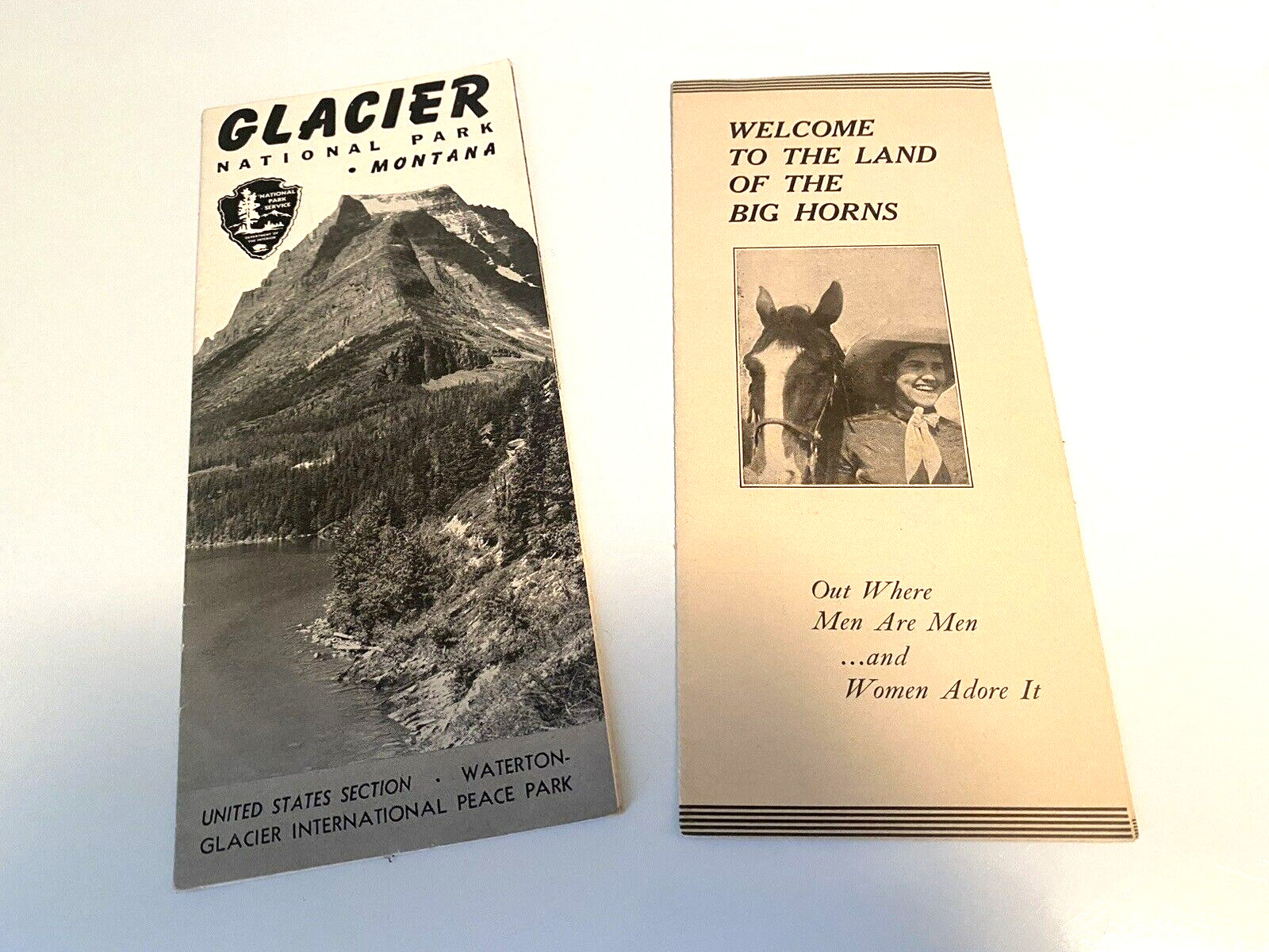 Vintage Glacier National Park Montana & Sheridan Big Horns brochures Maps 1950s