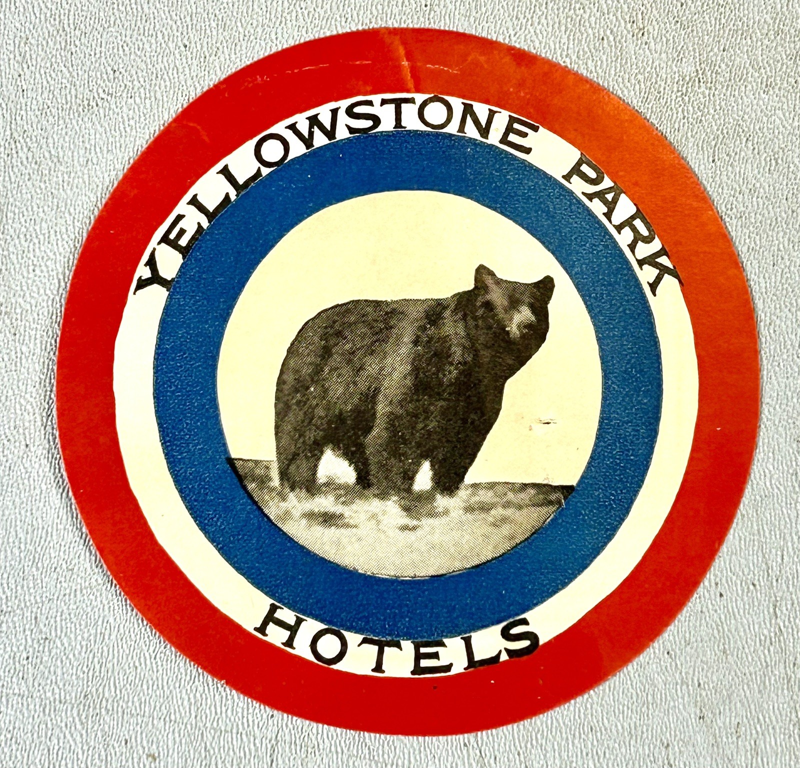Antique Vintage Yellowstone Park Hotels 3 5/8” Luggage Travel Decal