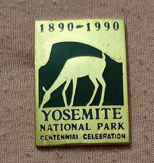 Vtg 1890-1990 Yosemite National Park Centennial Celebration Souvenir Lapel Pin