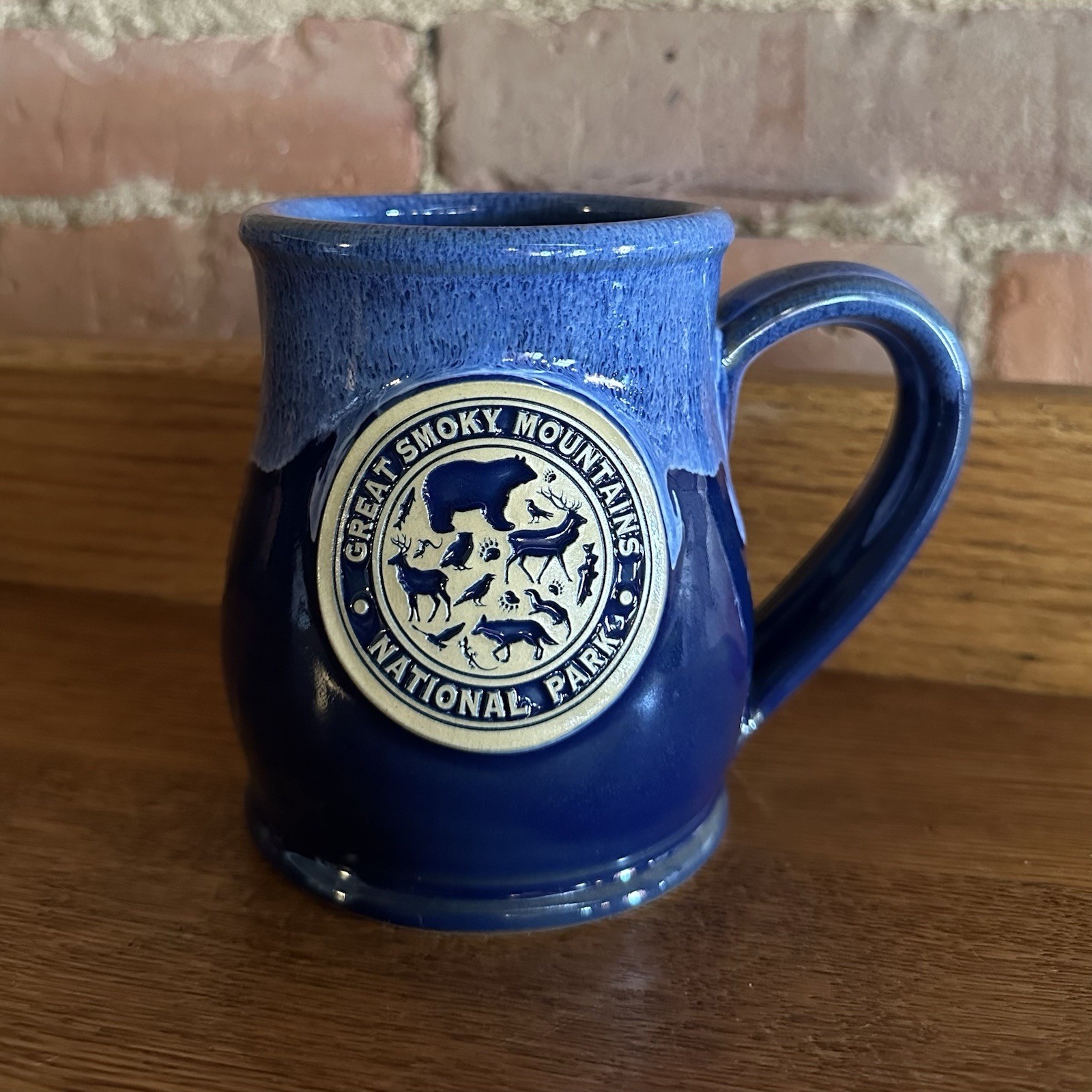 Deneen Pottery Great Smoky Mountains National Park Handthrown USA Blue Mug 2024