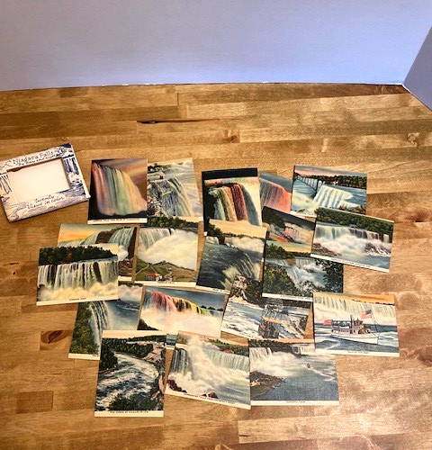 Vintage Mini Souvenir Mailable Photo Packs – Niagara Falls – Linen Color Pics