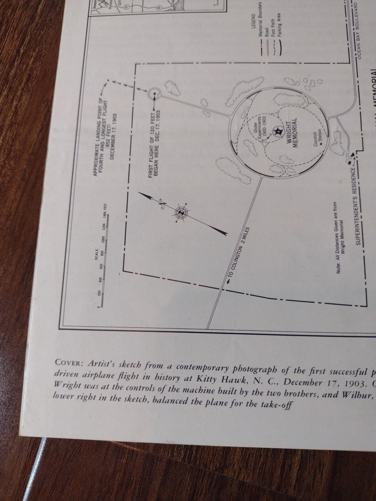 1954 Wright Brothers National Memorial Brochure Pamphlet North Carolina OBX Nags