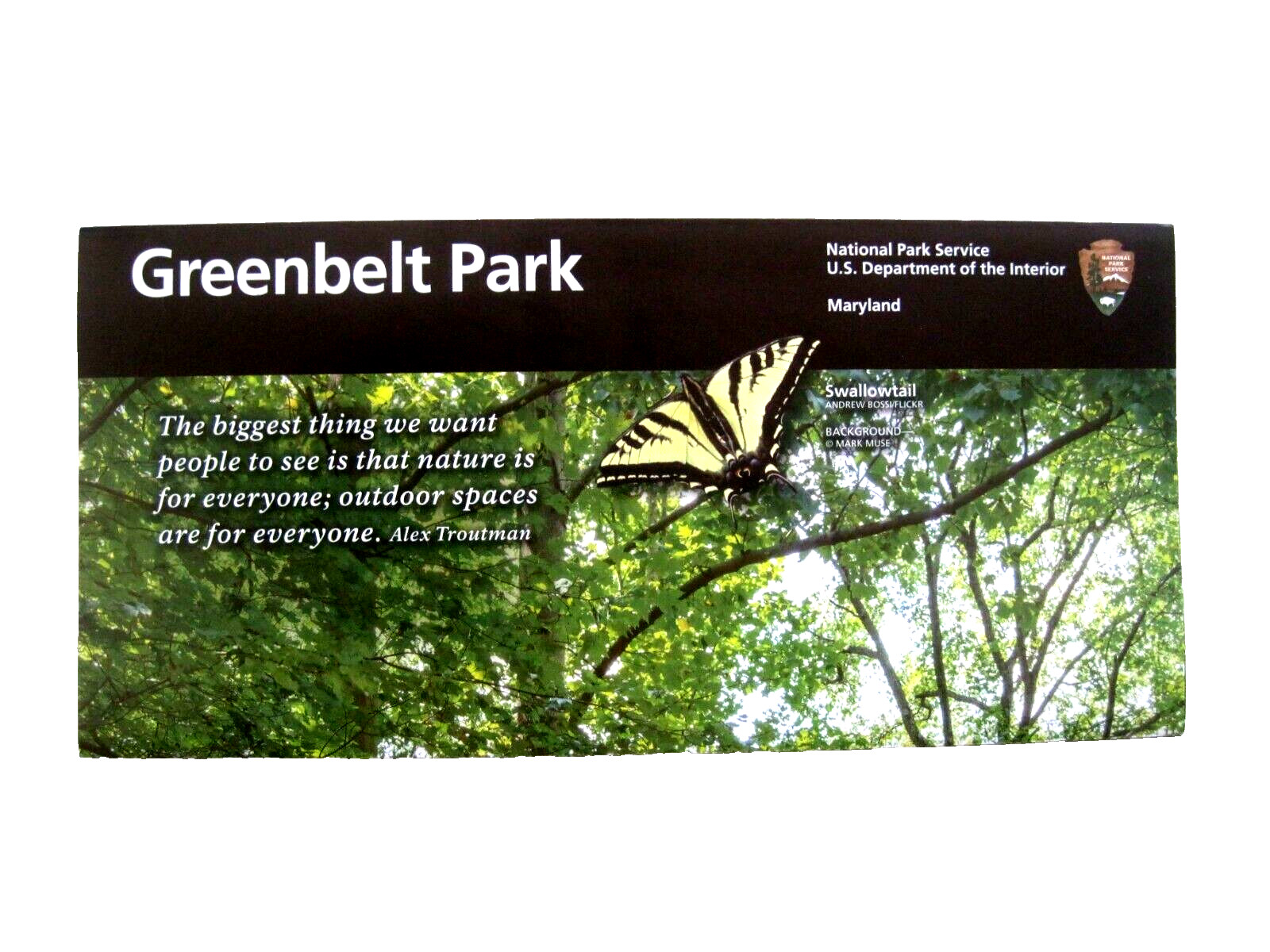 Greenbelt Park National Park Service Maryland Unigrid Brochure Map
