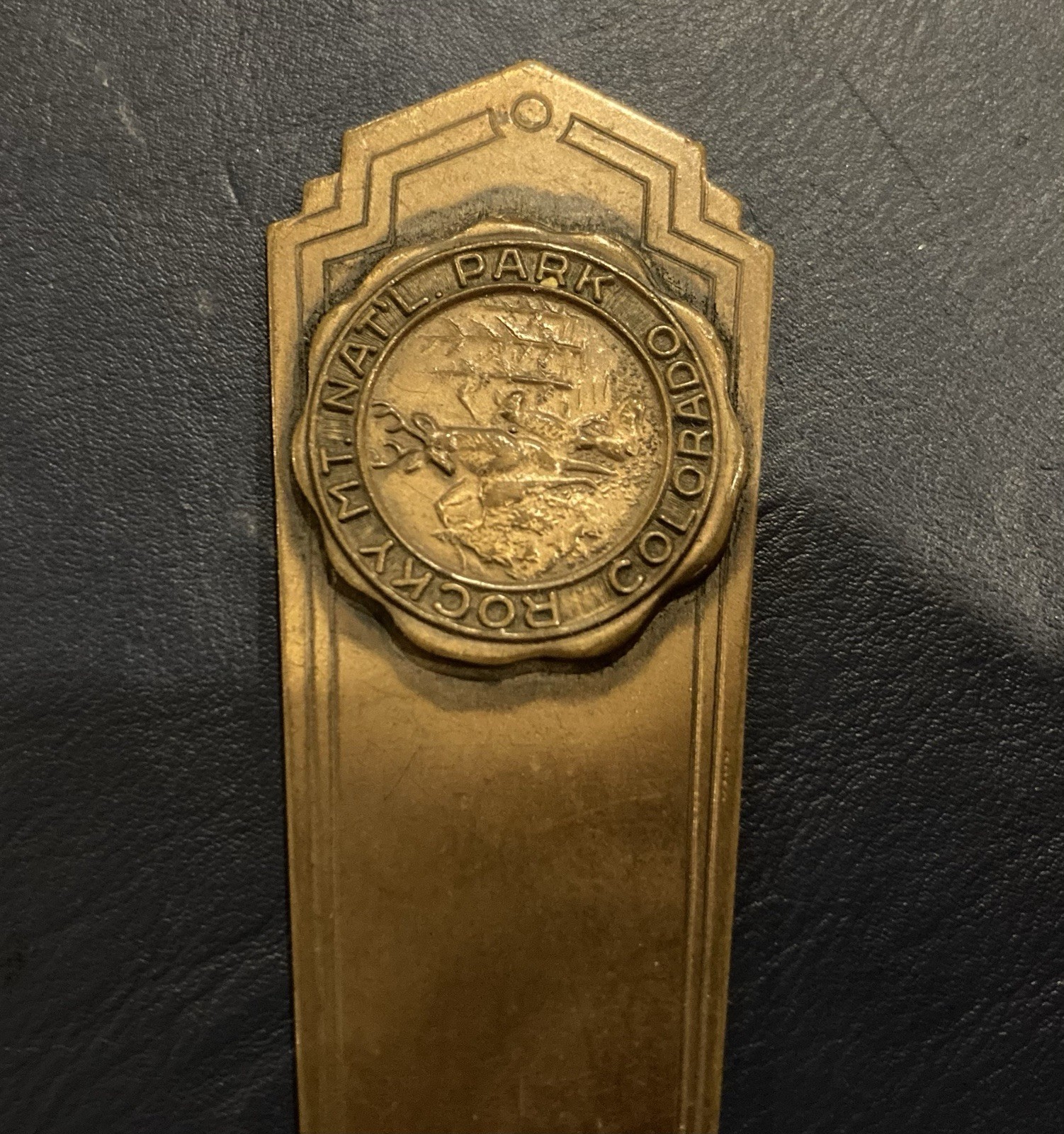 VTG Rocky Mt. National Park Souvenir Letter Opener Art Deco Design 8 Inches