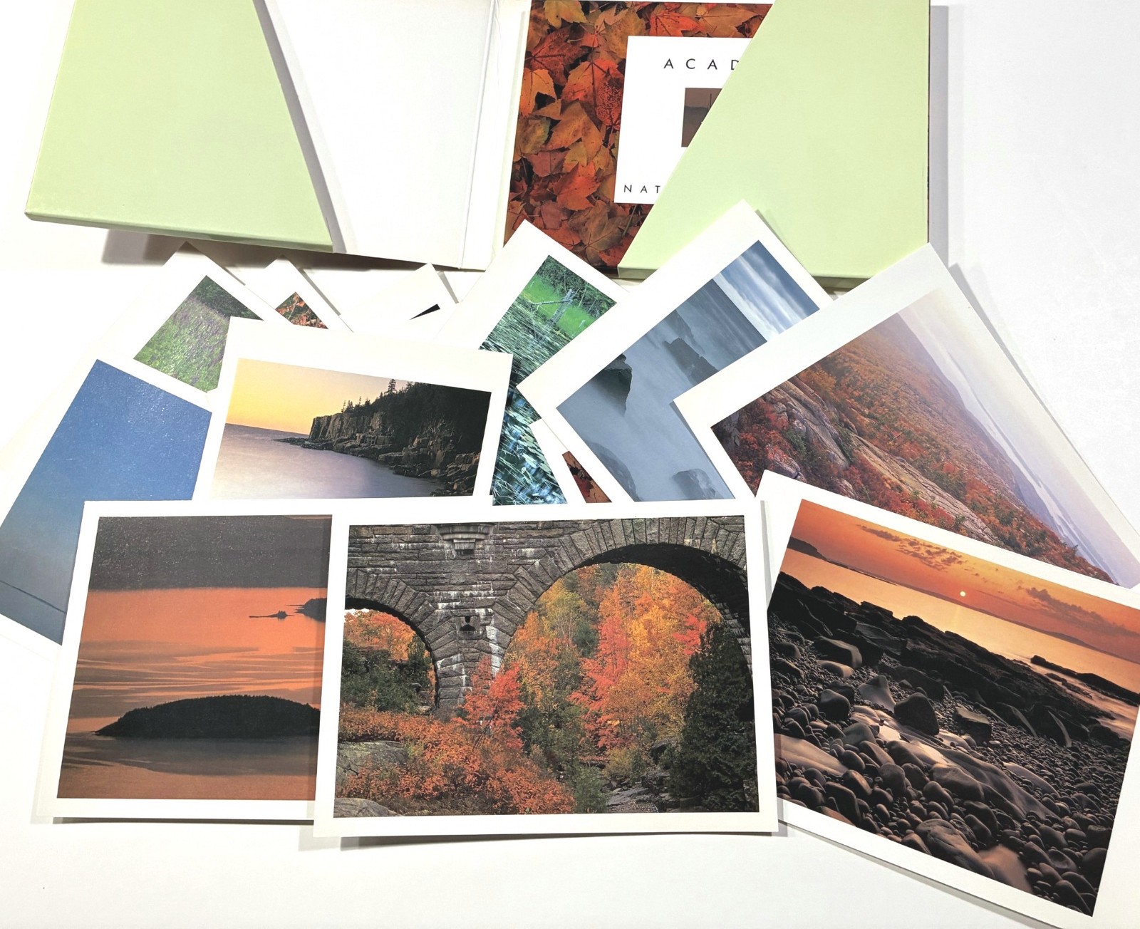 Collection Of Vintage Acadia National Park Book & 15 Cards