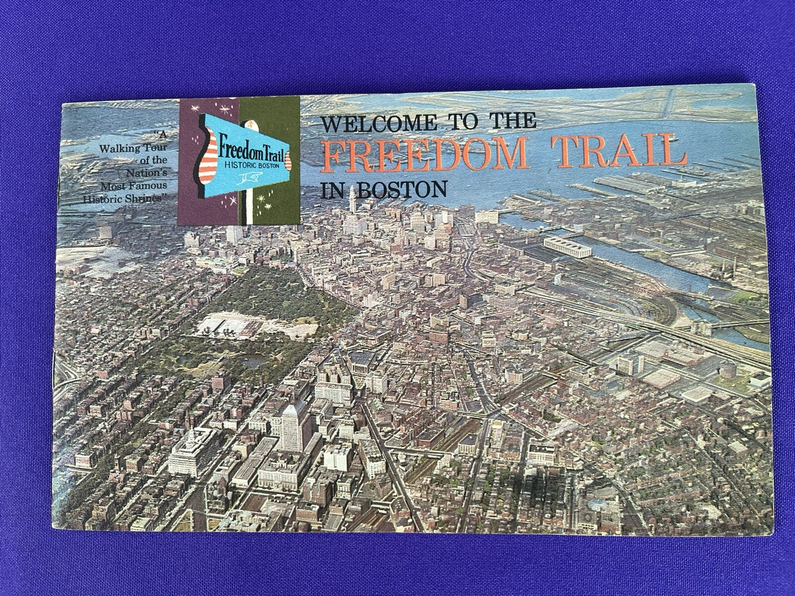 Vintage Historic Boston Freedom Trail Walking guide Brochure