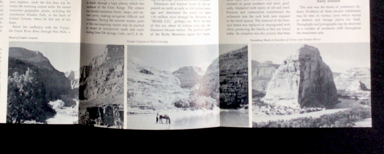 1953 Dinosaur National Monument Utah Colorado Tourist Travel Brochure