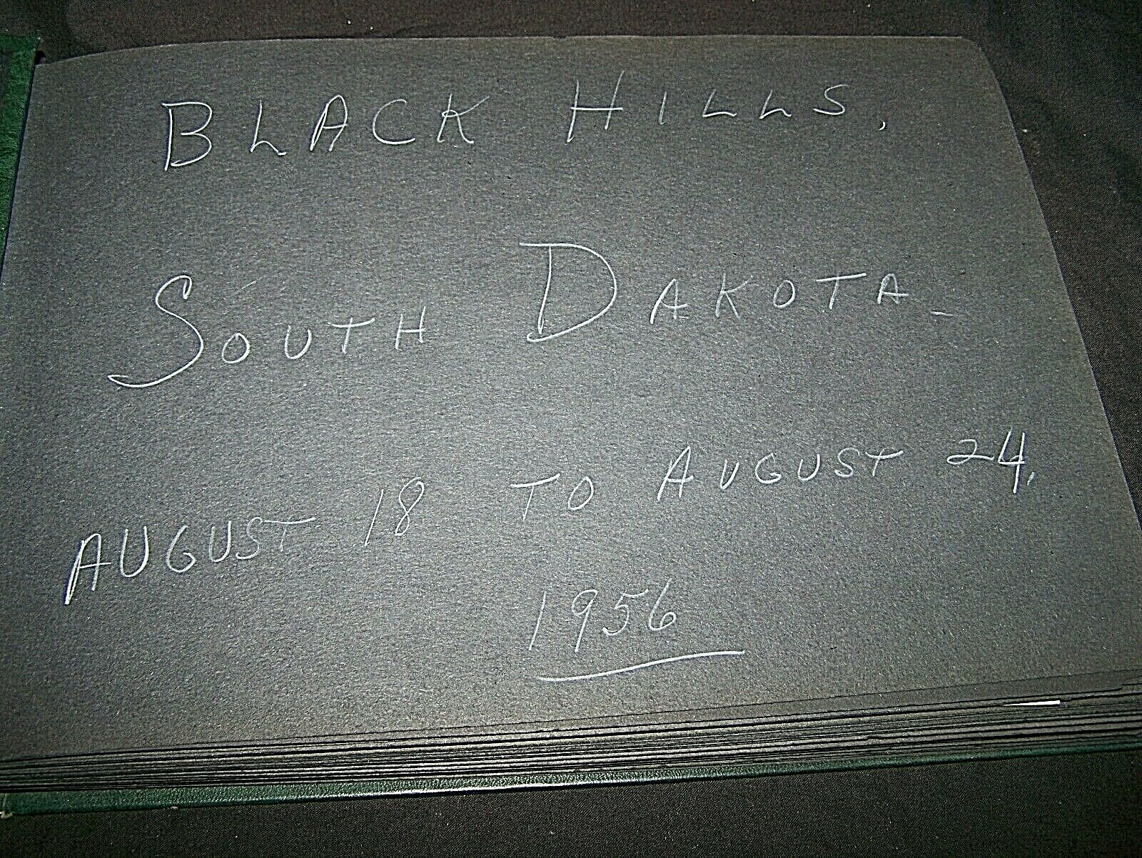 1956 BLACK HILLS, SOUTH DAKOTA VACATION SCRAPBOOK~PHOTOS, POSTCARDS, BOOKLETS