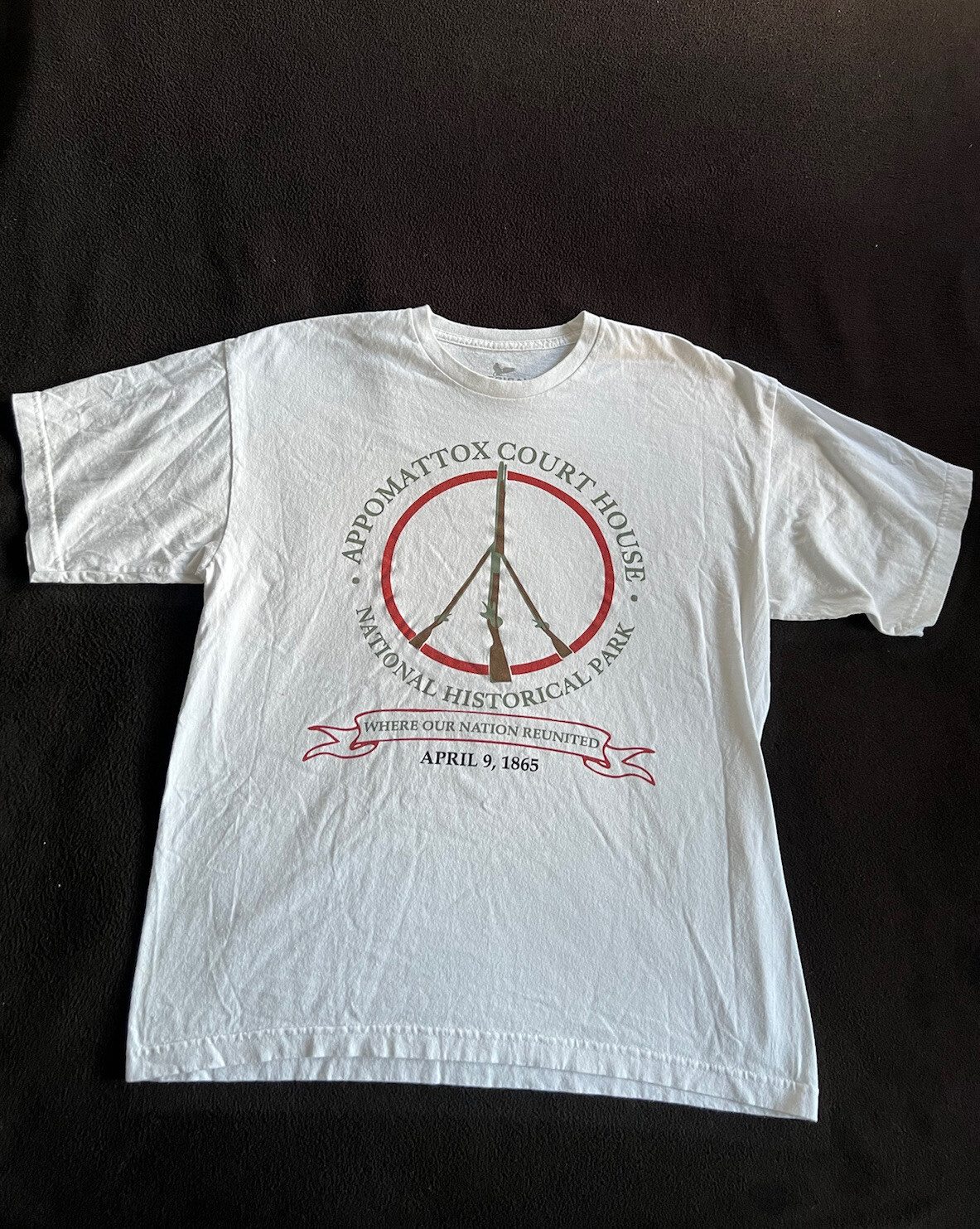 Official Appomattox Court House National Historical Park T-shirt RARE 4/9/1865