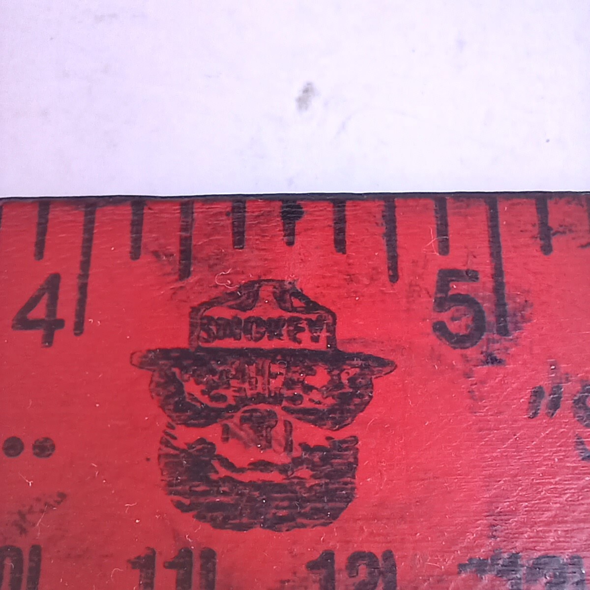 Vintage 1970’s Smokey The Bear Prevent Forest Fires Old Red Wood School Ruler