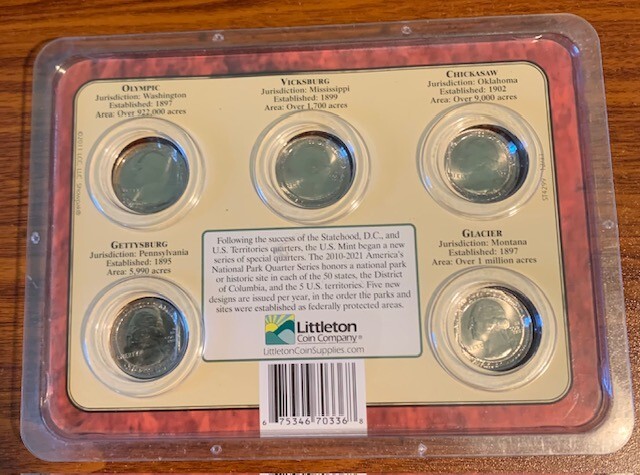 2011 America’s National Park Quarters Mississippi,Montana,Oklahoma,Pennsylvania