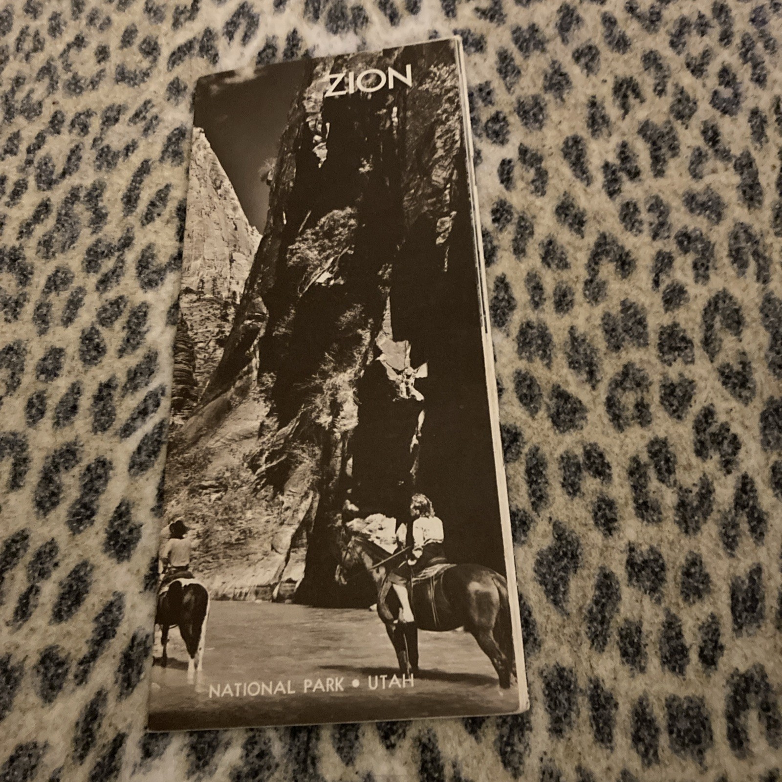 Original 1963 Zion National Park Utah Brochure Guide NPS – Horseback Cover