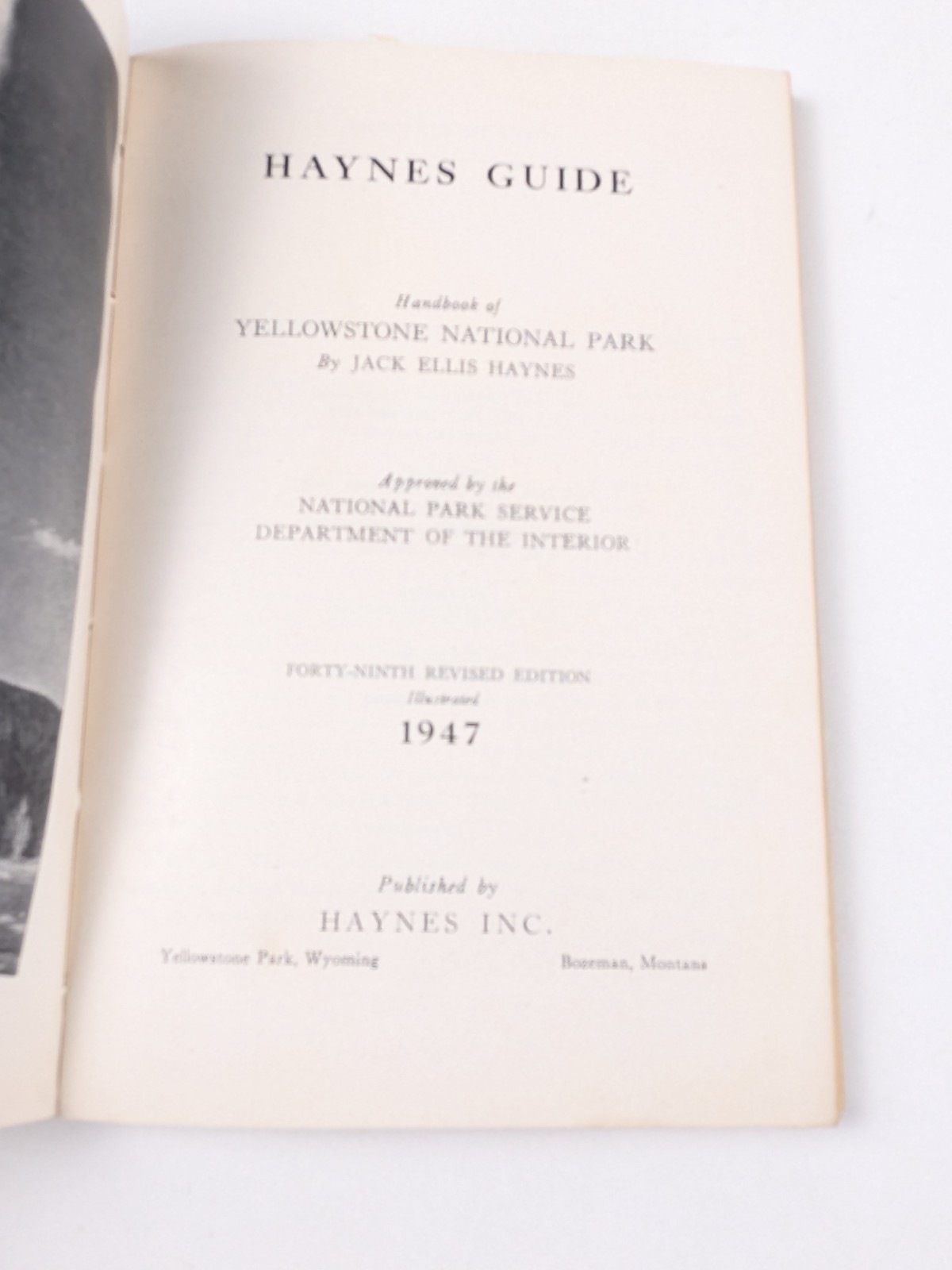 C1940s – Haynes Guide Yellowstone National Park – B14