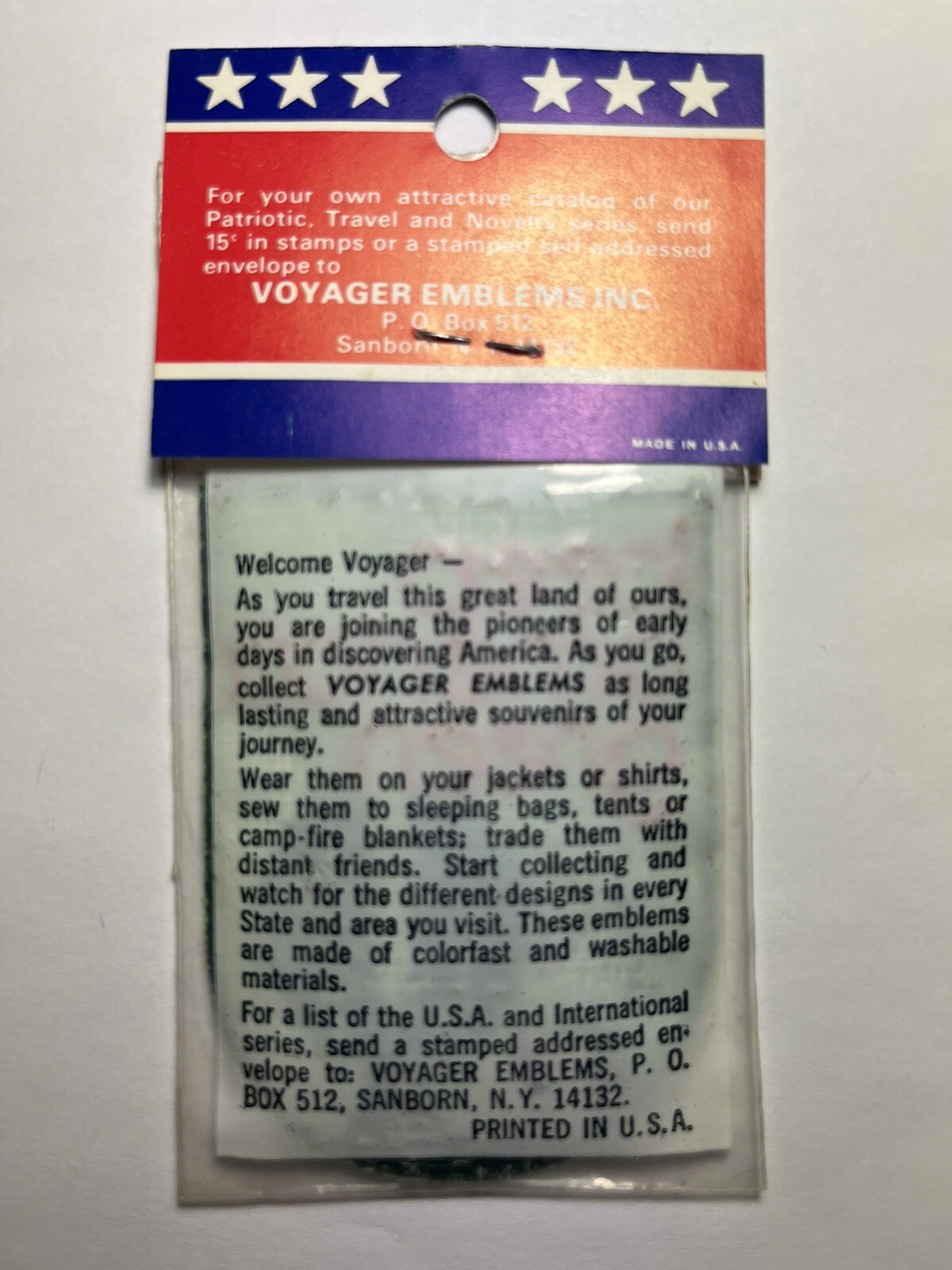 Vintage Voyager Originals KEEP AMERICAN GREEN Iron On Patch NIP
