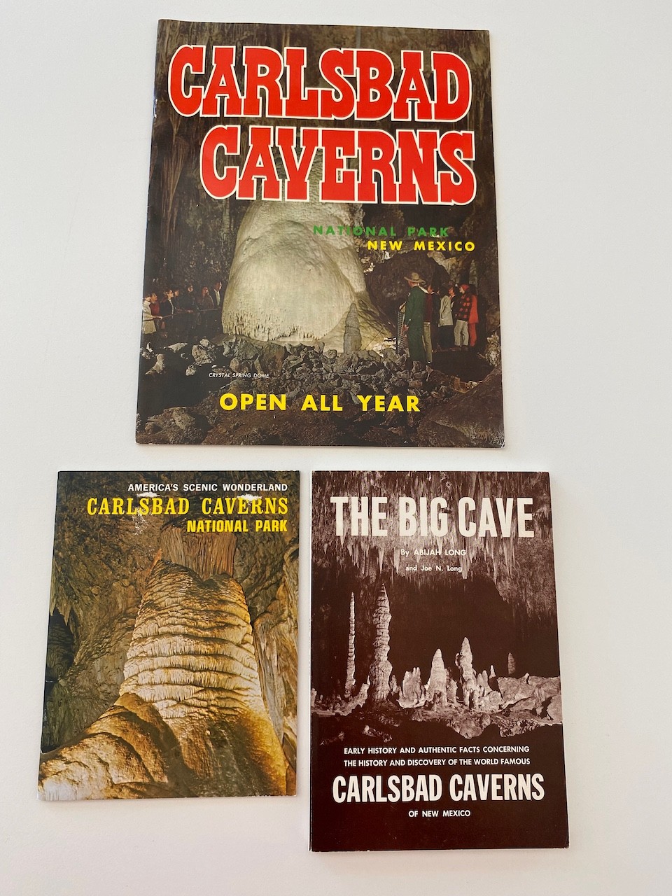 Lot of 3 Vtg 1960s / 1970s Carlsbad Caverns National Park Books New Mexico NICE!