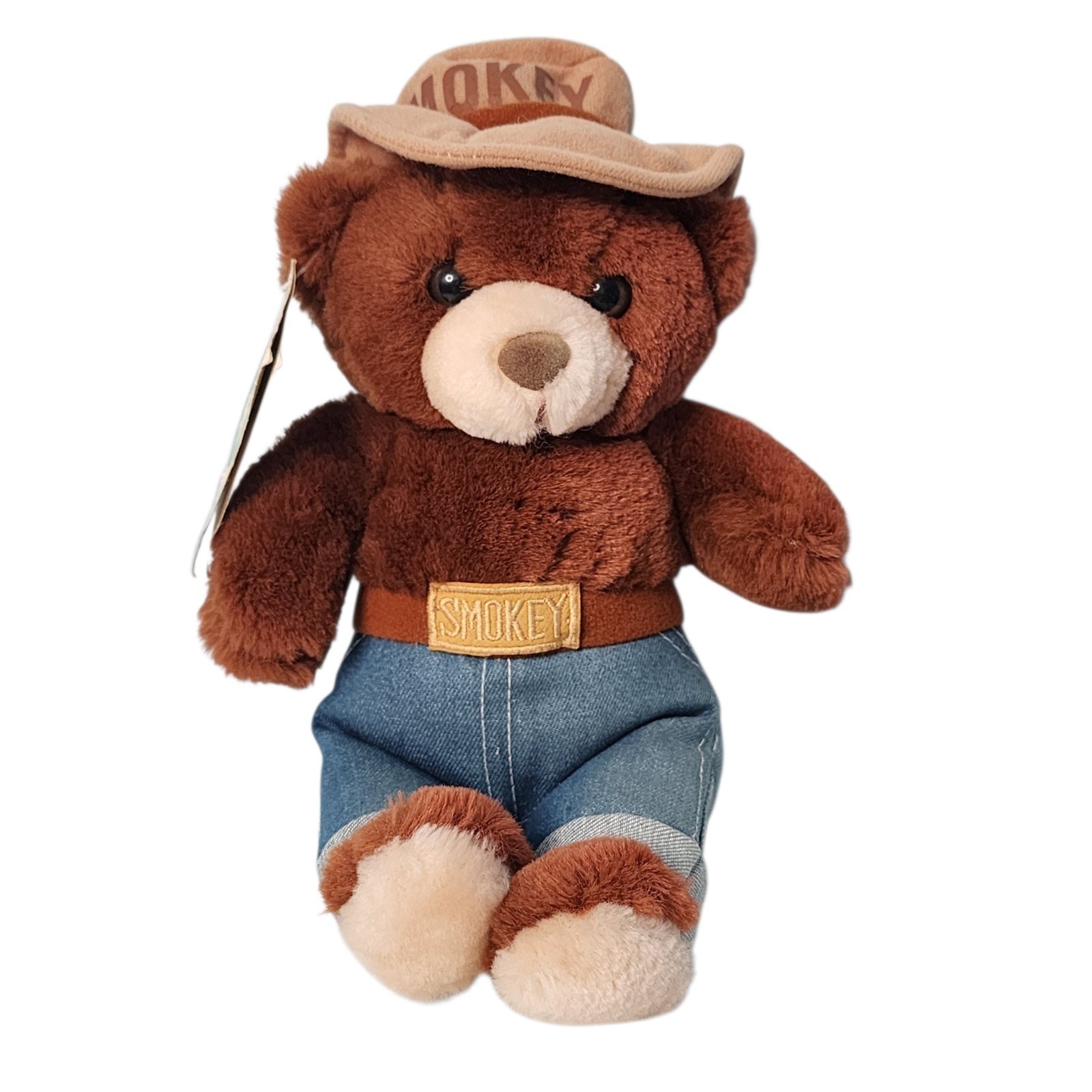Vintage Smokey The Bear Plush Toy With Original Hang Tag 1985 Three Bears Inc