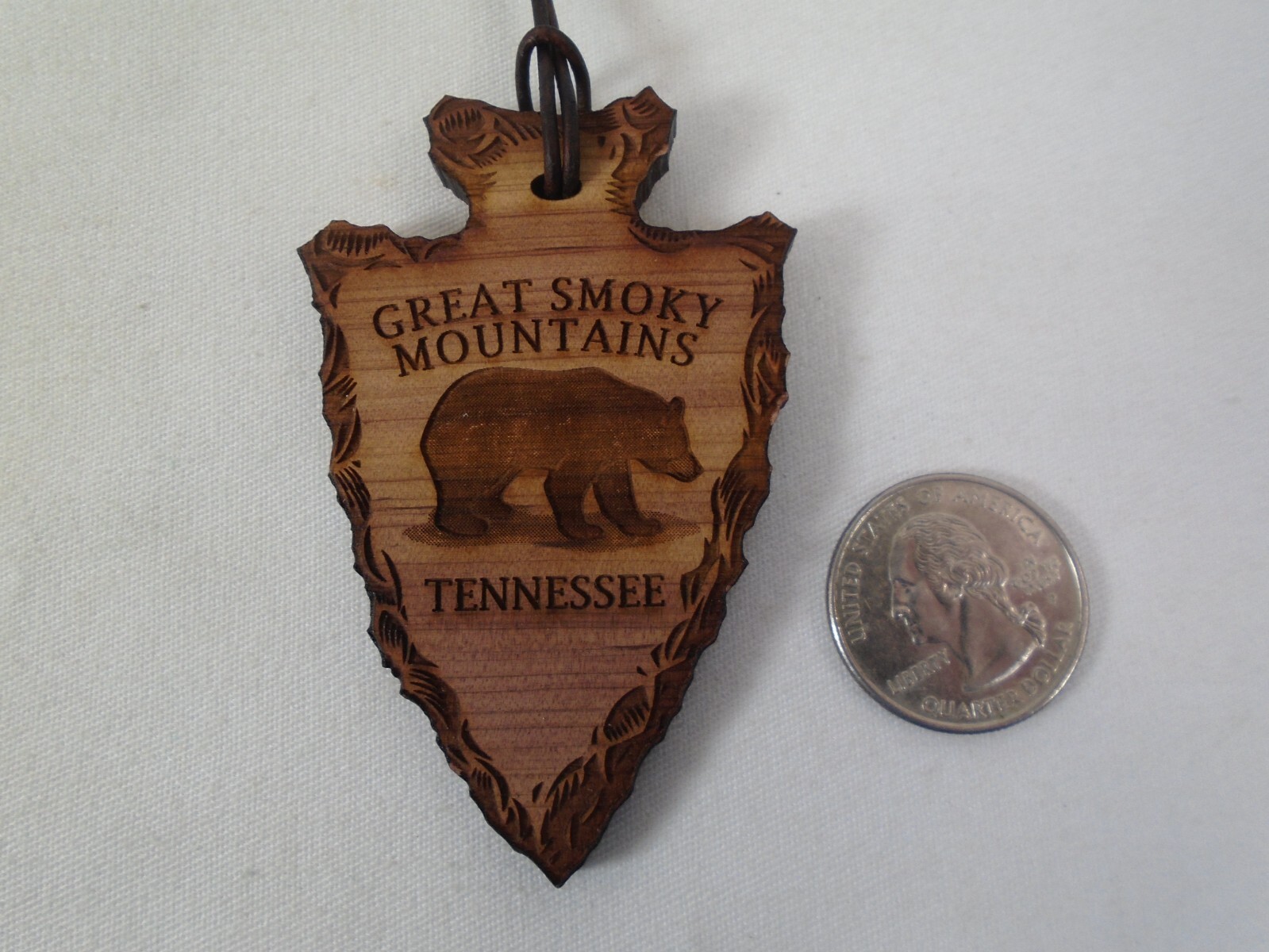 Great Smoky Mountain Tennessee Black Bear Red Cedar Wood Christmas Ornament