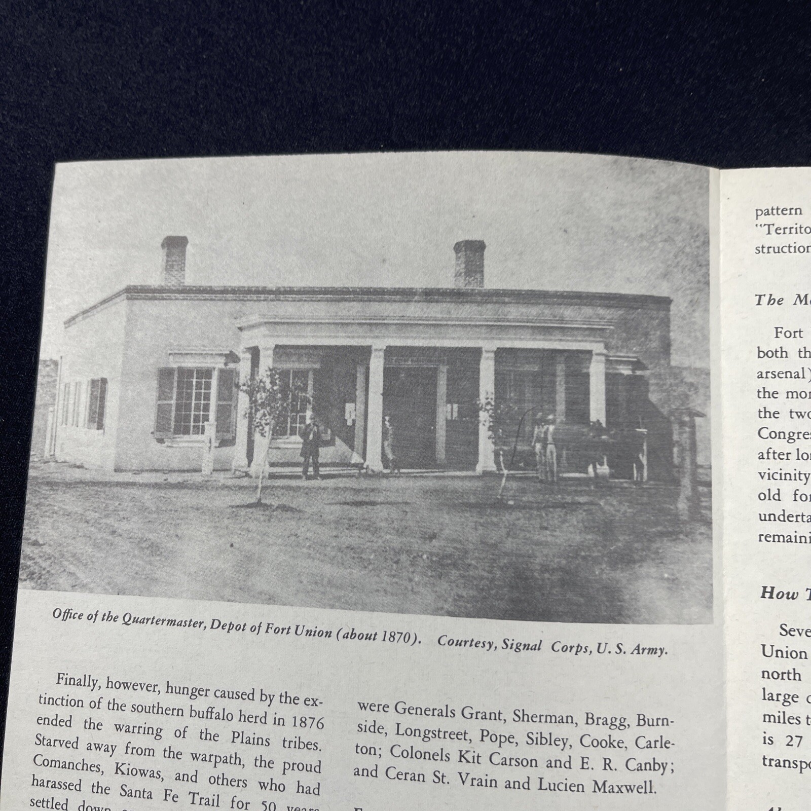 Vintage 1956 Fort Union National Monument Brochure Pamphlet Info booklet NM