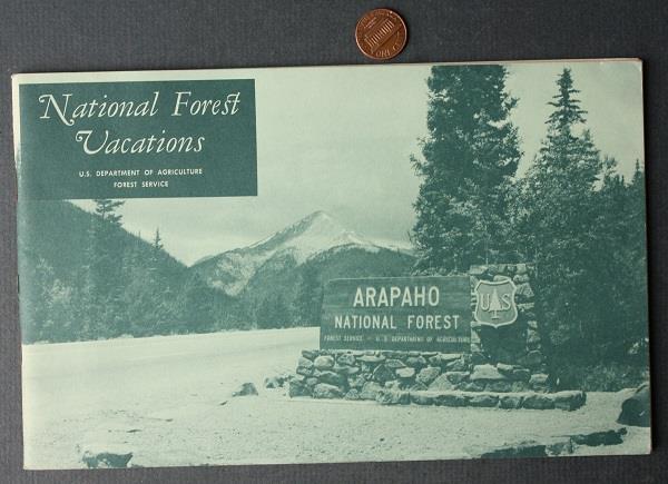 1968 US Dept. of Agriculture National Forest Vacations photo history booklet —