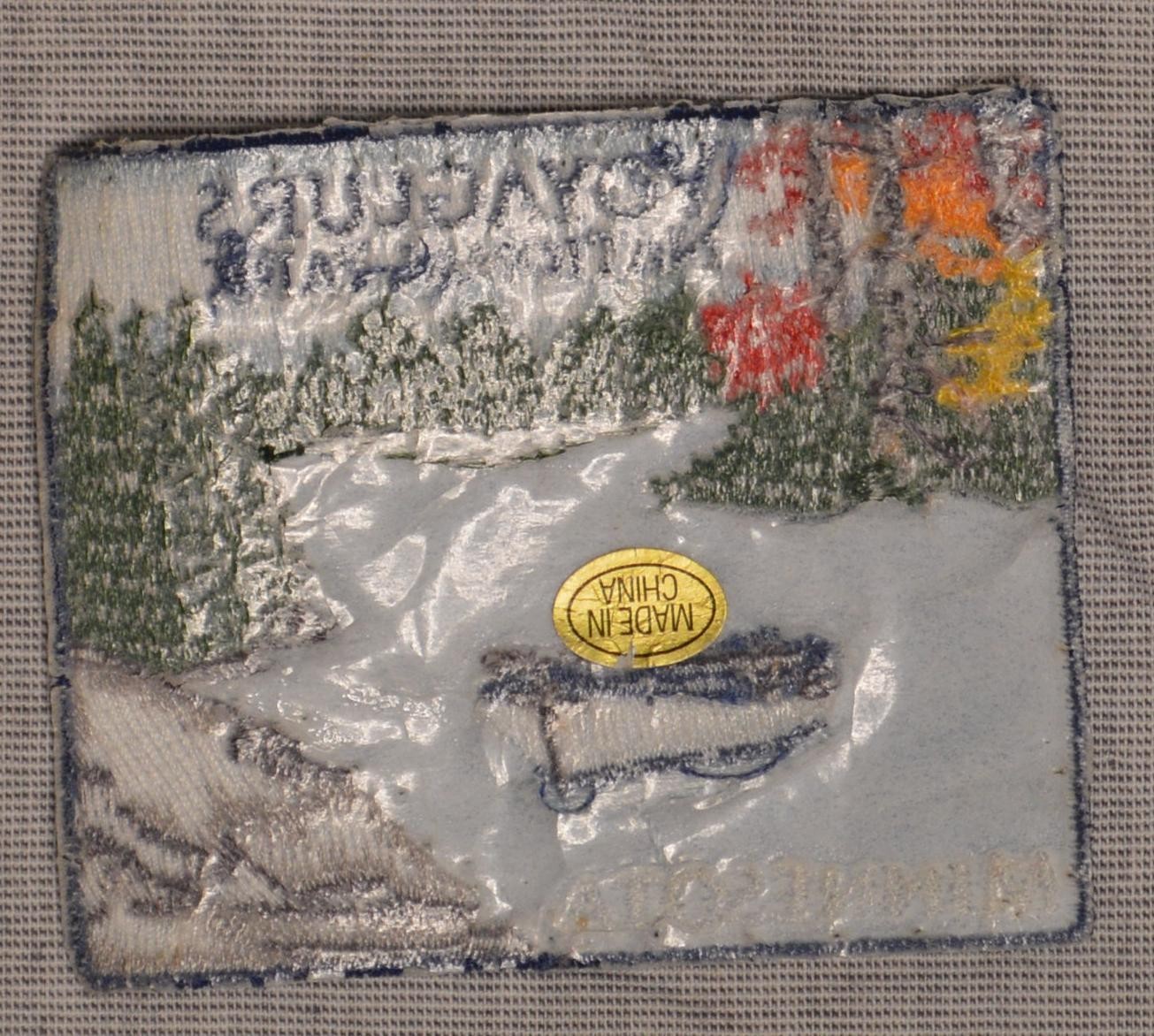 Voyageurs National Park Embroidered Rectangular Well Worn Canoe Water Trees