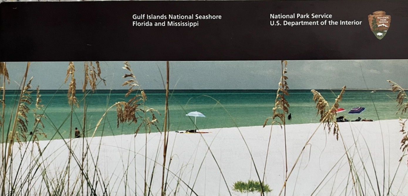 Vintage 2016 GULF ISLANDS SEASHORE NATIONAL PARK SERVICE UNIGRID BROCHURE/MAP