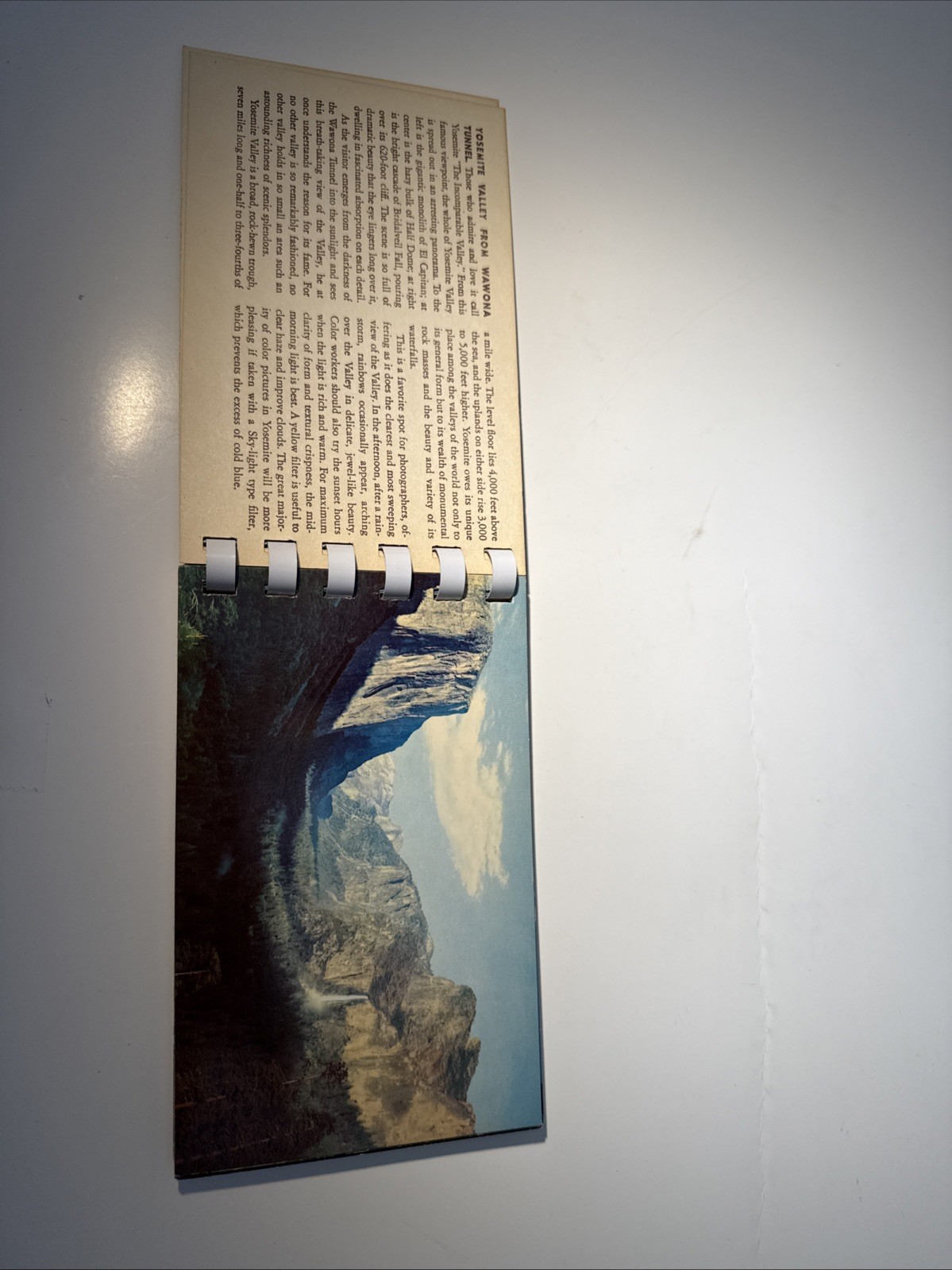 1955 Yosemite Picture And Photo Guide Spiral Bound 6″ x 3.5″ Souvenir Book