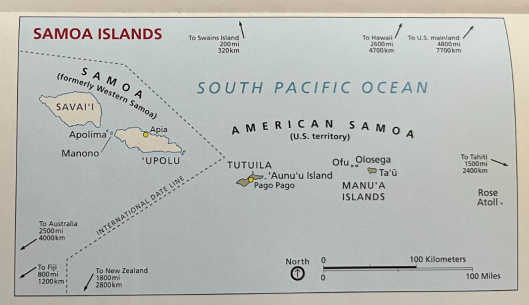 NATIONAL PARK of AMERICAN SAMOA NATIONAL PARK SERVICE UNIGRID BROCHURE/MAP New