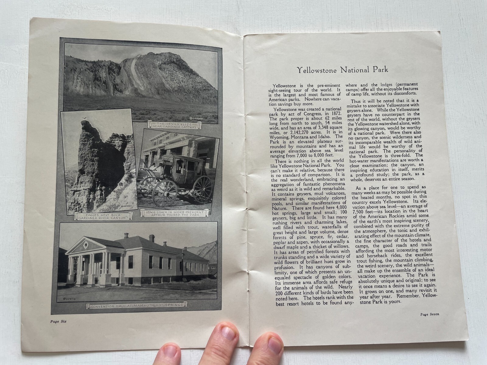 1925 Yellowstone National Park Travel Brochure / Guide by Northern Pacific Rail
