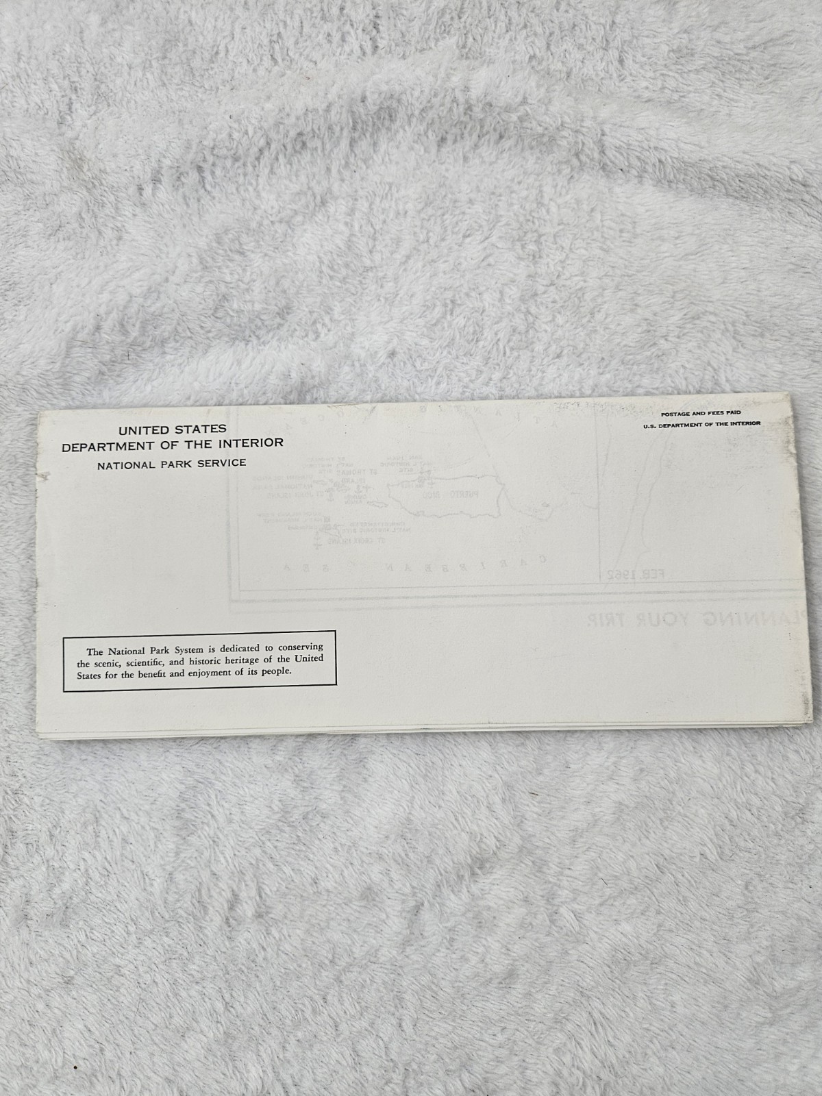 Vintage 1962 The National Park System Eastern United States Map