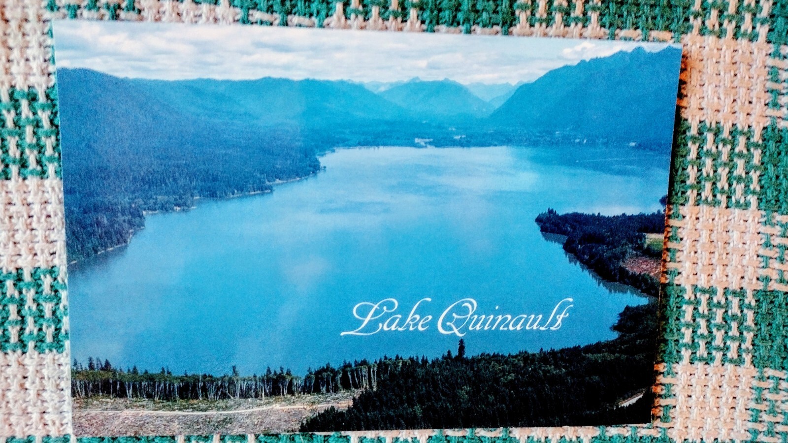 BEAUTIFULCHROME POST CARD LAKE QUINAULT WASHINGTON OLYMPIC NATIONAL PARK