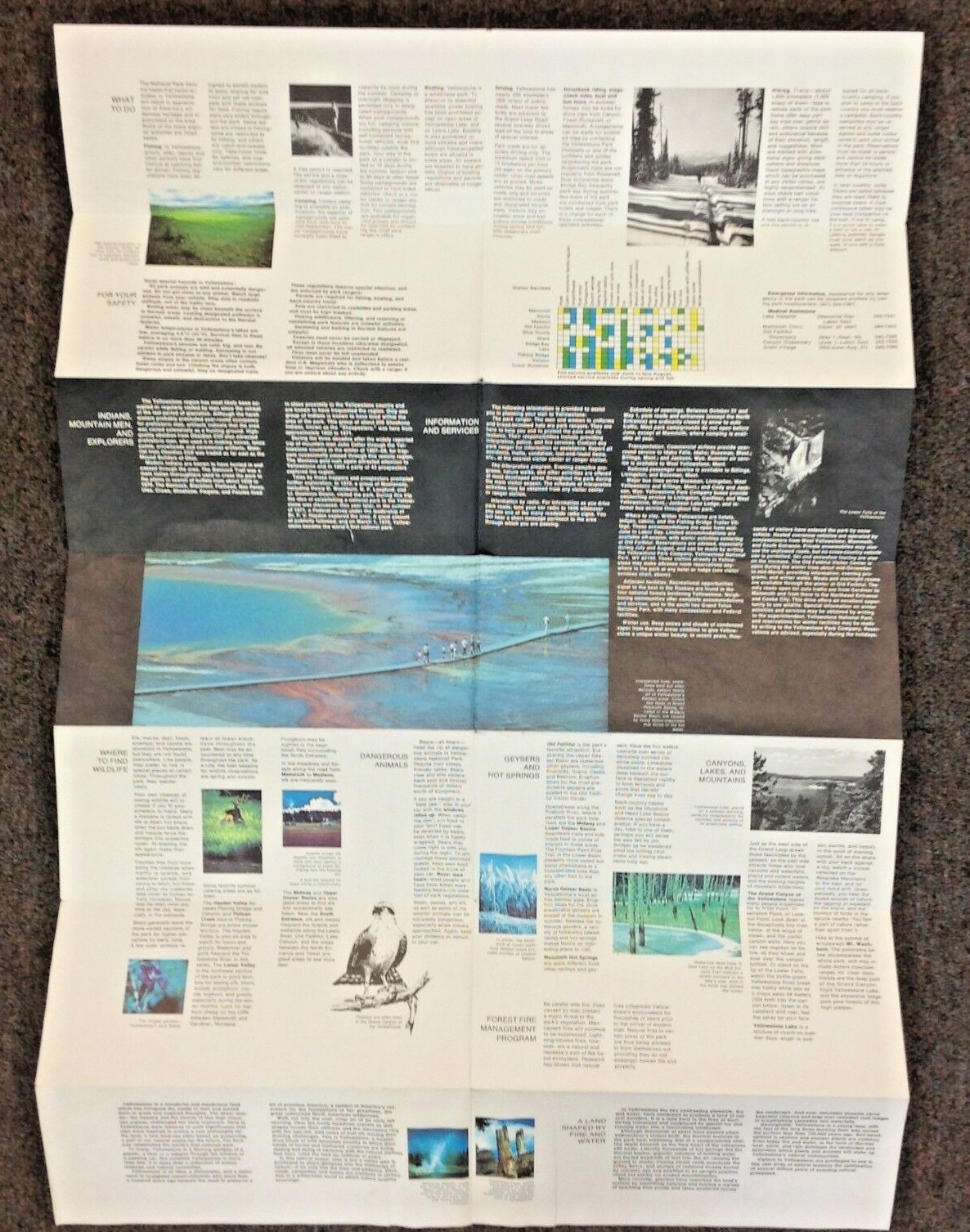 Vintage 1975 US Dept Interior Yellowstone National Park
