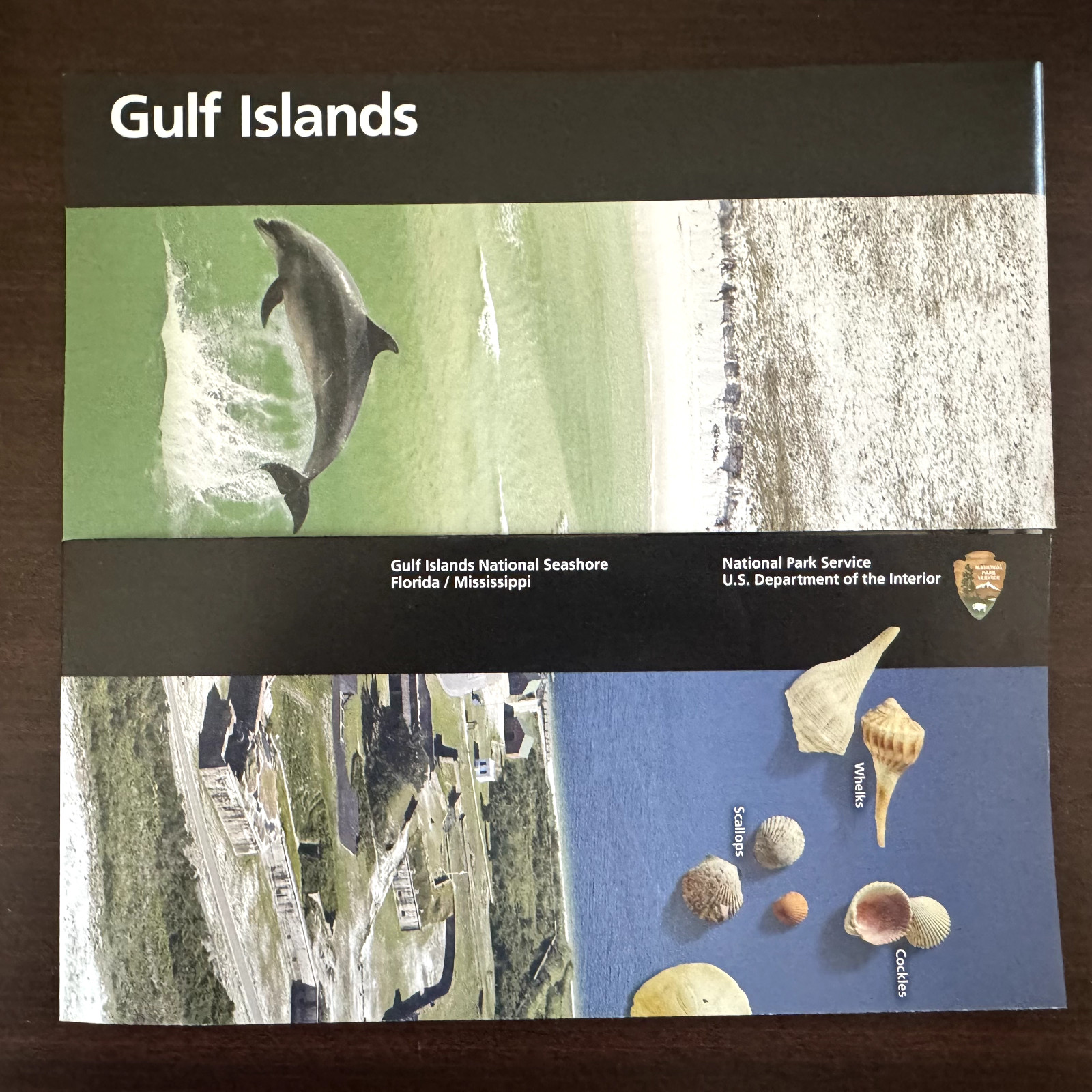 NEWEST Gulf Islands National Seashore park unigrid brochure Florida Mississippi