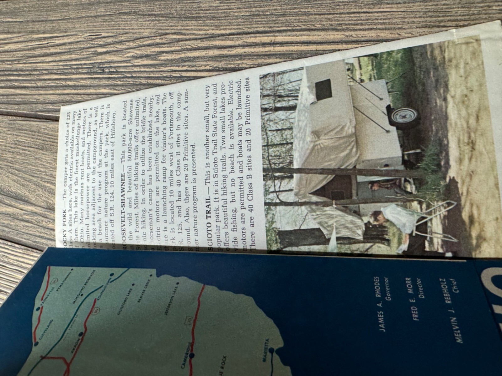 Vintage Ohio State Parks Camping Guide Brochure