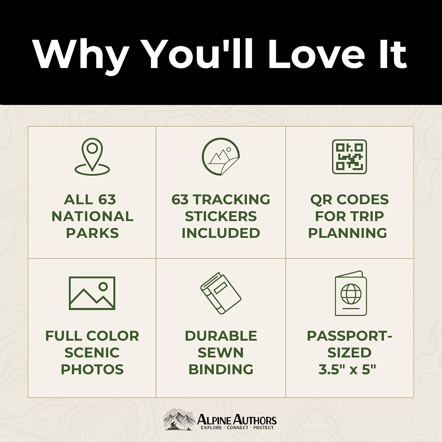 National Parks Stamp Book with Sticker Set: Passport-Sized National Park Book wi
