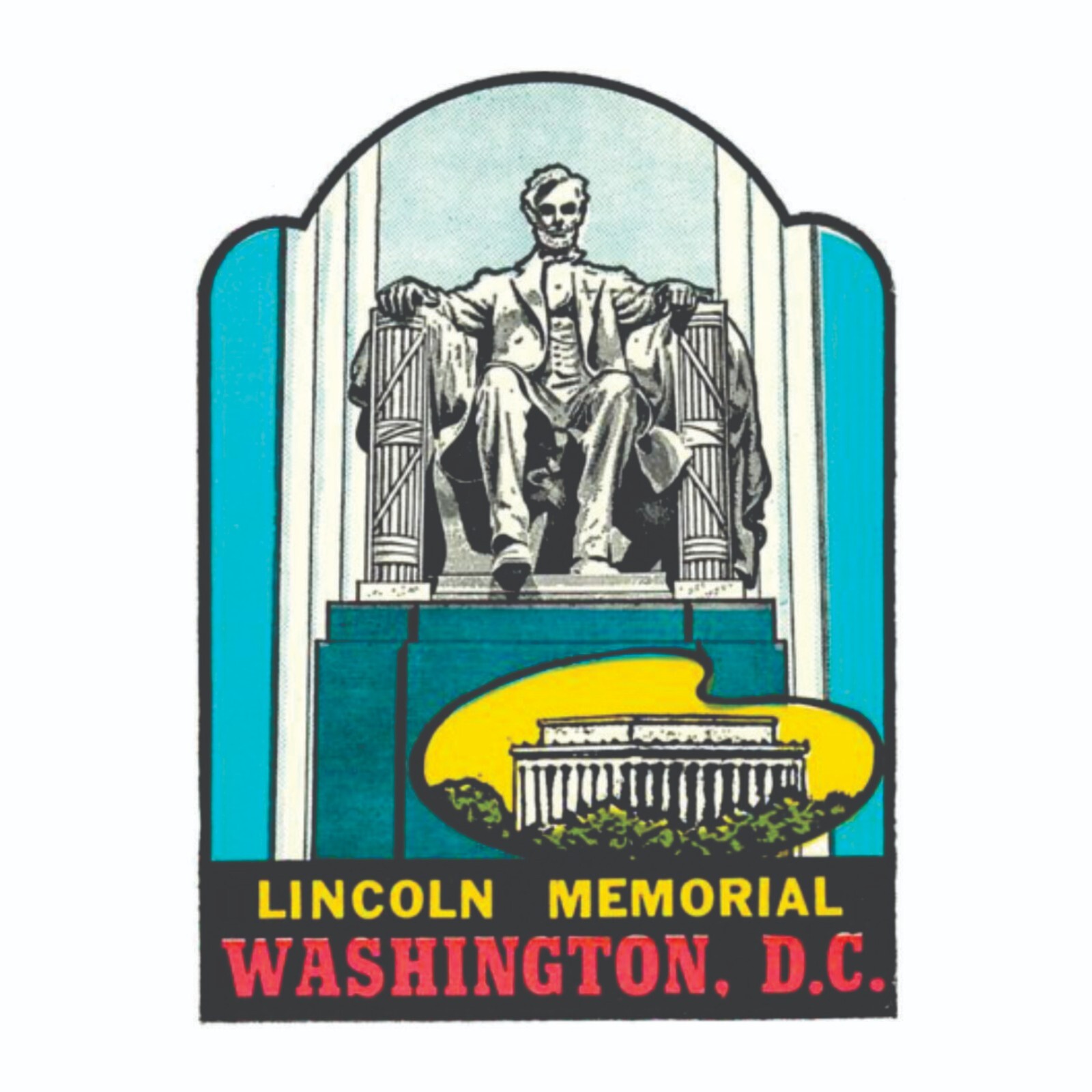 Lincoln Memorial Washington DC Sticker Decal Bumper Sticker