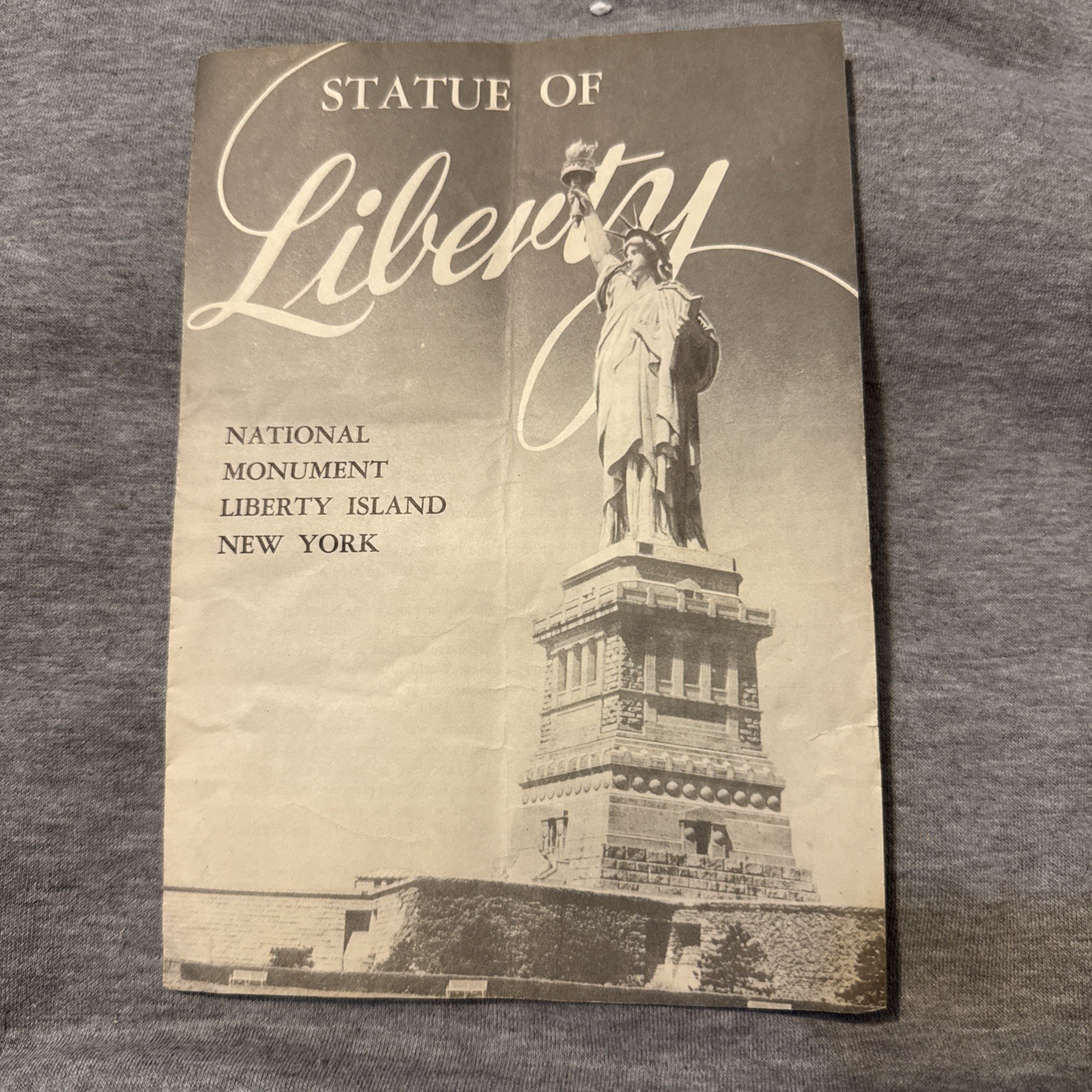 Vintage Statue of Liberty National Monument Brochure Map New York City NYC 1960