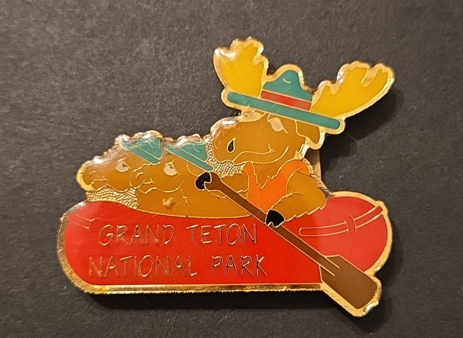 Grand Teton National Park Magnet Moose In Canoe
