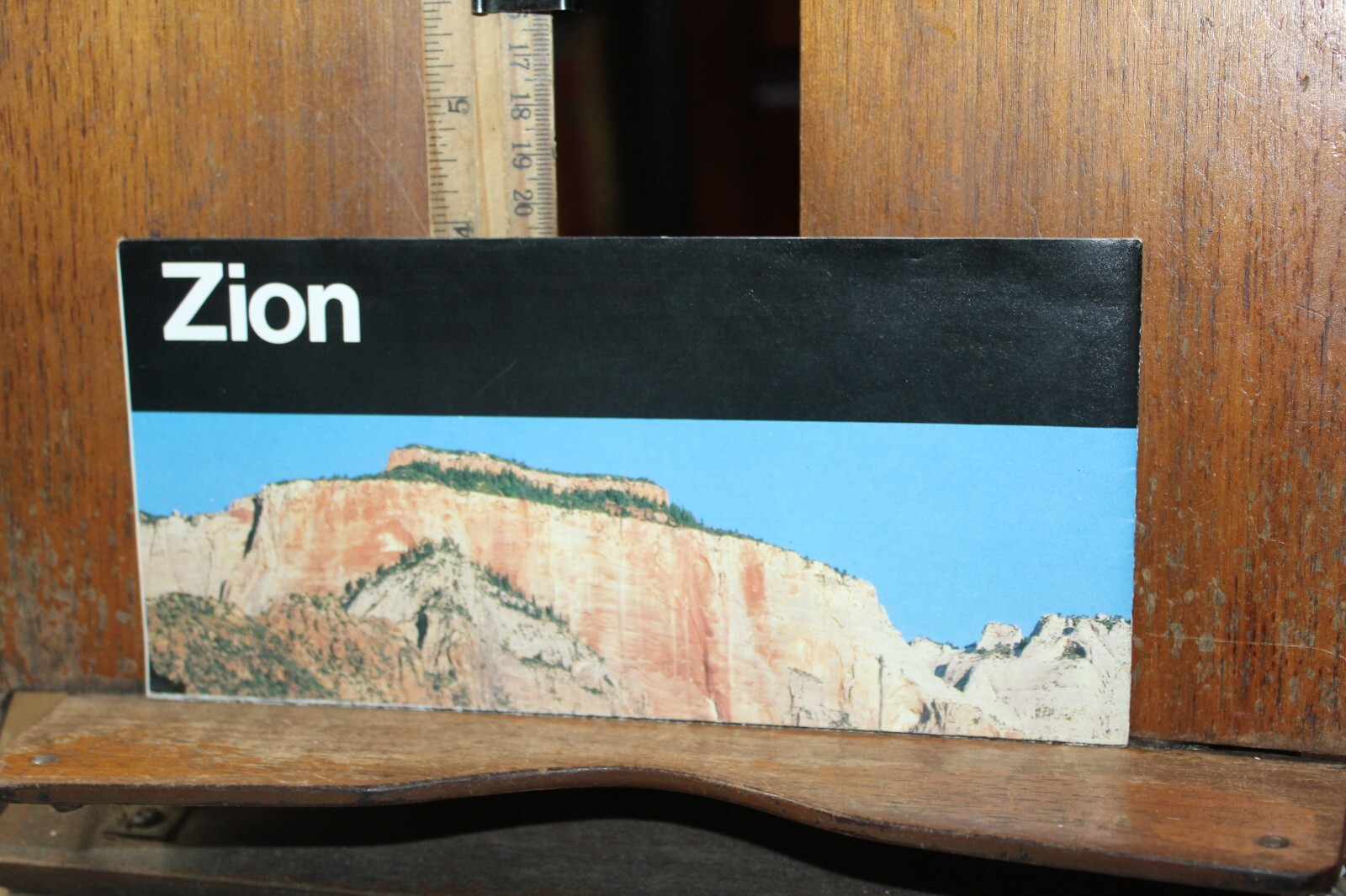 Vintage US National Park Map Travel Brochure Guide Utah Zion