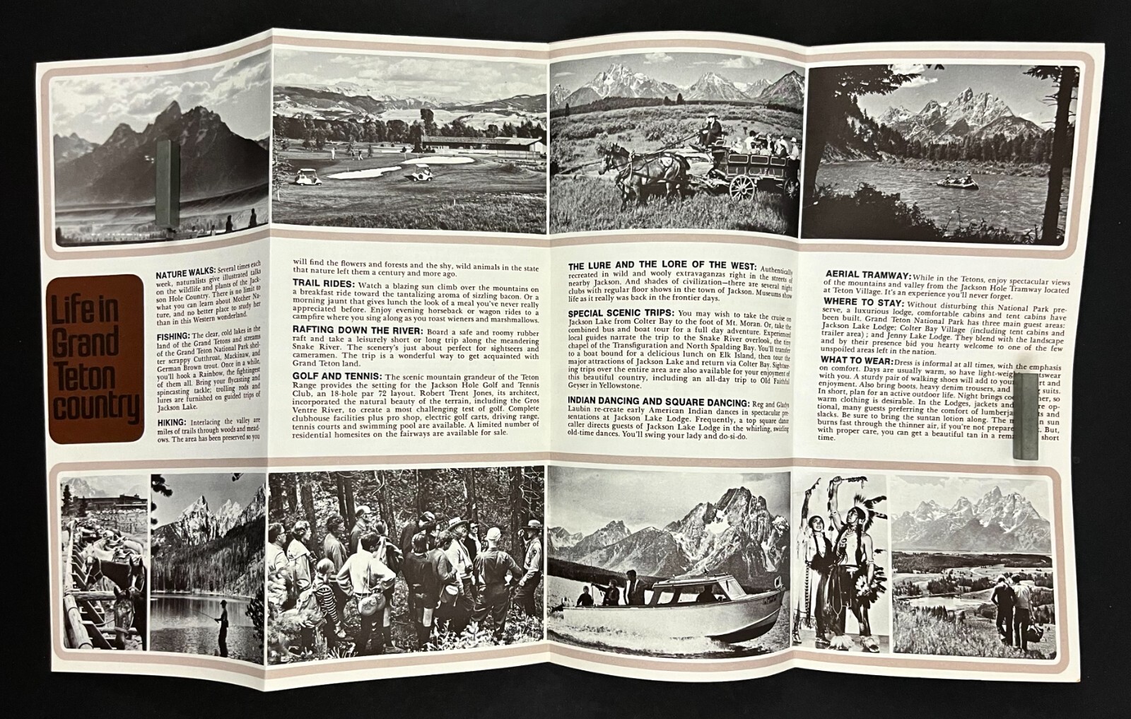 1972 Wyoming National Park Centennial Grand Teton Country VTG Travel Brochure