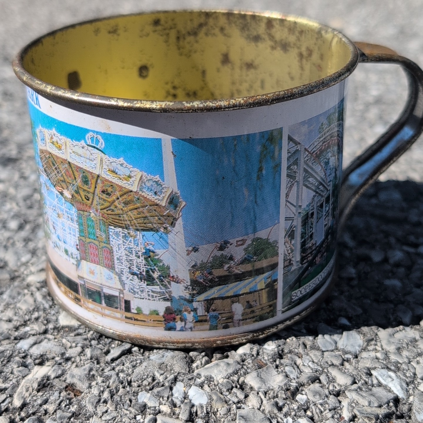 Vintage Hersheypark HERSHEY PA Comet SooperDooperLooper Tin Metal Souvenir Cup