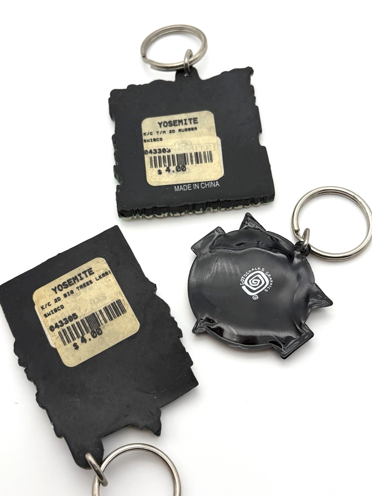 Yosemite National Park Keychain Lot Big Trees Tuolumne Meadows Rubber Souvenir