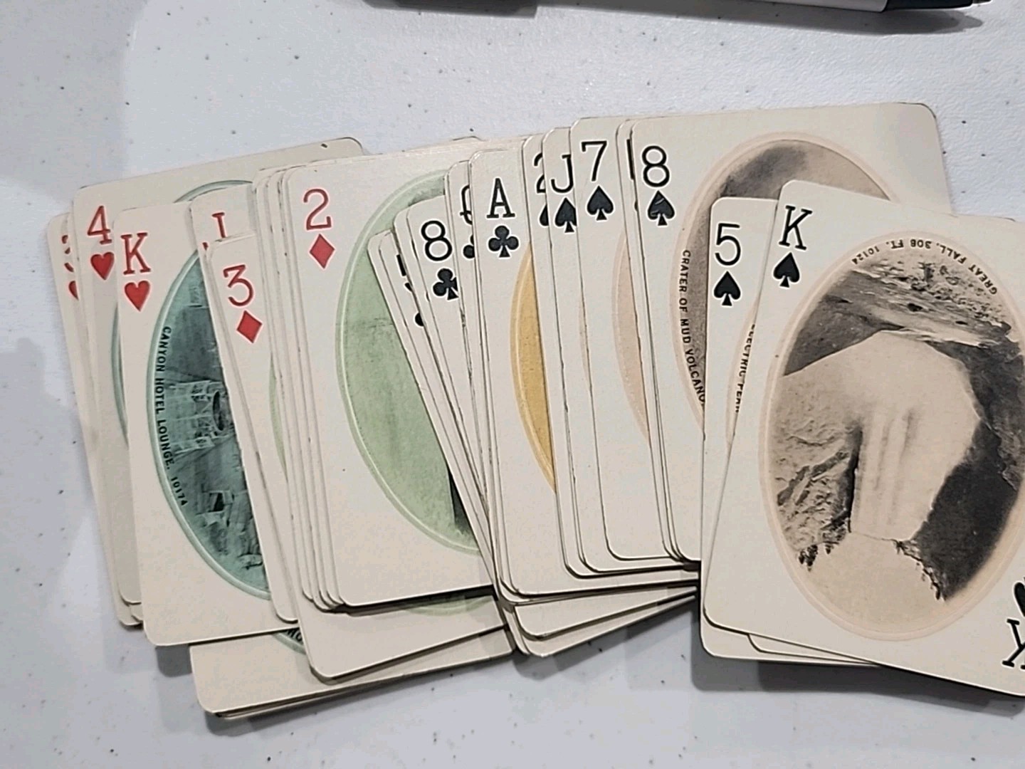 Early 1900 Yellowstone National Park Souvenir Playing Cards Gold Edge