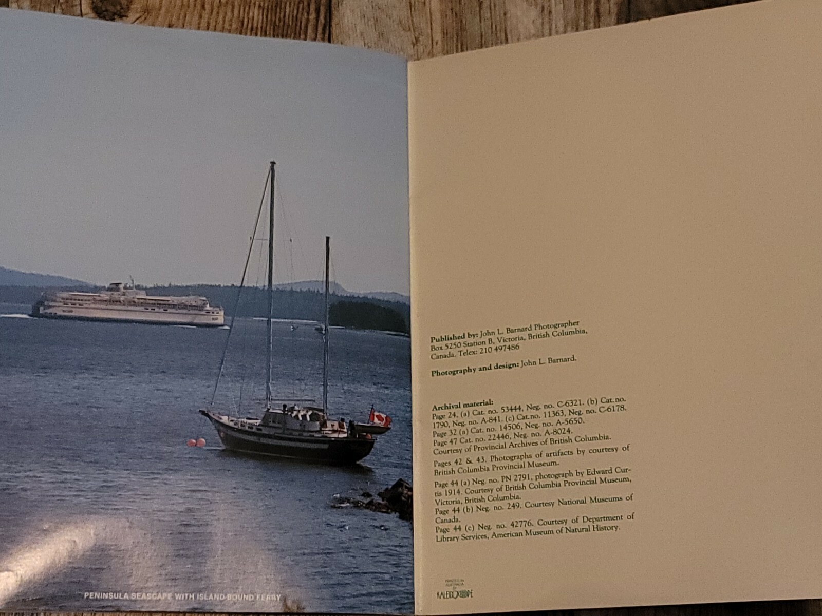 Victoria British Columbia, Canada by John L. Barnard, Very Nice Condition